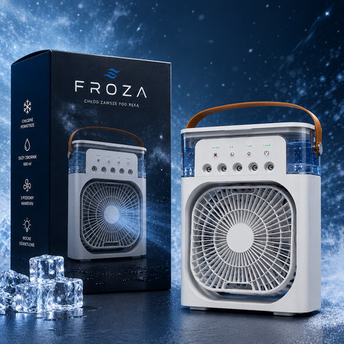 FROZA IceWave- Wentylator 3w1 z funkcją chłodzenia i nawilżania