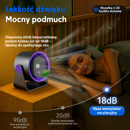 FROZA Air Pro – Bezprzewodowy Wentylator Premium z Wyświetlaczem LED